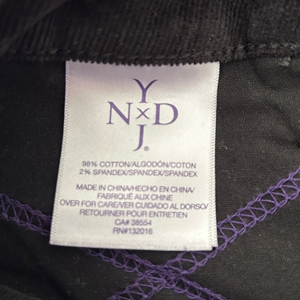 NYDJ Black Corduroy Legging Jeans 00P - Picture 8 of 14